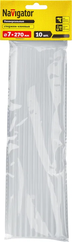 Стержень клеевой NEM-Ks01-7-270-H10 7ммх270мм (уп.10шт) Navigator 93244