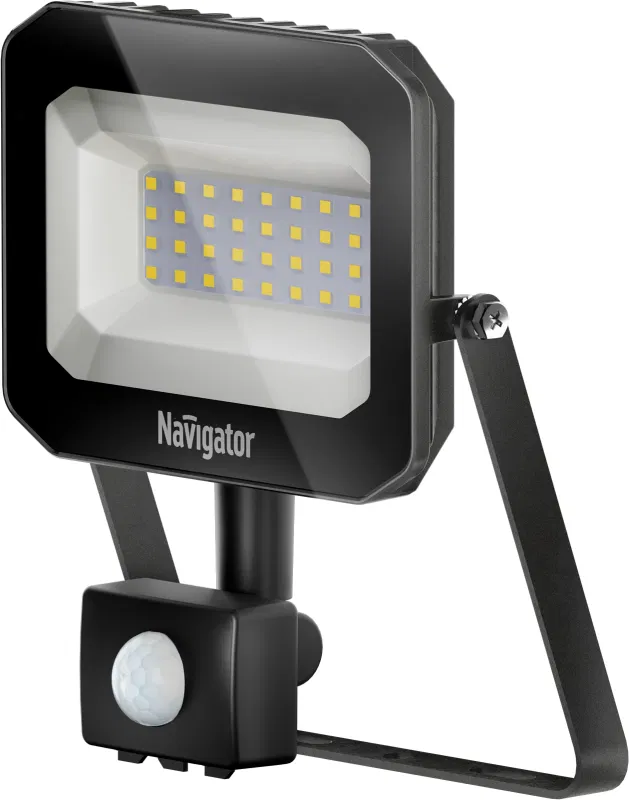 Прожектор светодиодный 95 429 NFL-05-30-6.5K-BL-SNR-LED 30Вт 6500К IP65 3000лм черн. с ИК датчиком движения Navigator 95429