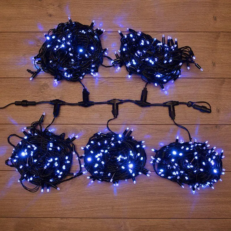 Гирлянда светодиодная "LED ClipLight" 5 нитей х20м 665LED син. 50Вт 24В IP65 эффект мерцания трансф. в компл. Neon-Night 323-603