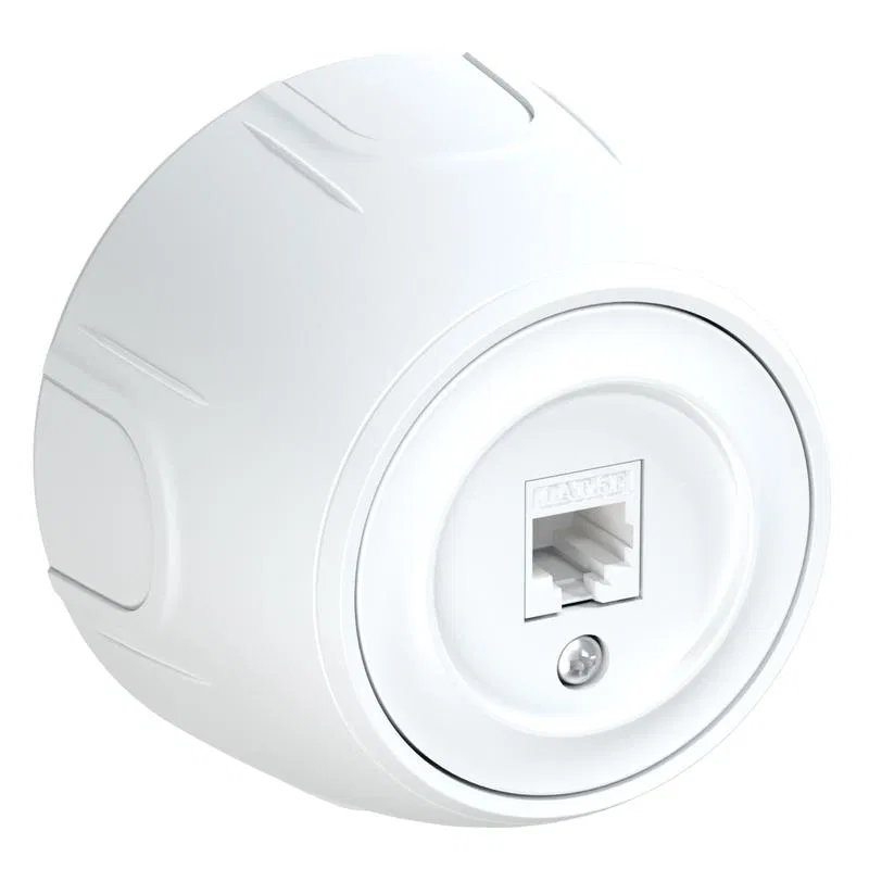 Розетка компьютерная 1-м RJ45 кат.5E Rotondo бел. OneKeyElectro7700886