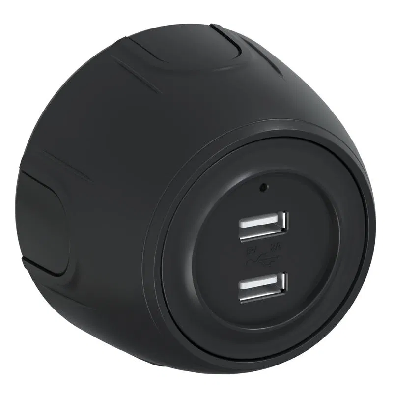 Розетка USB 2-м Rotondo с подсветкой черн. OneKeyElectro 7700900