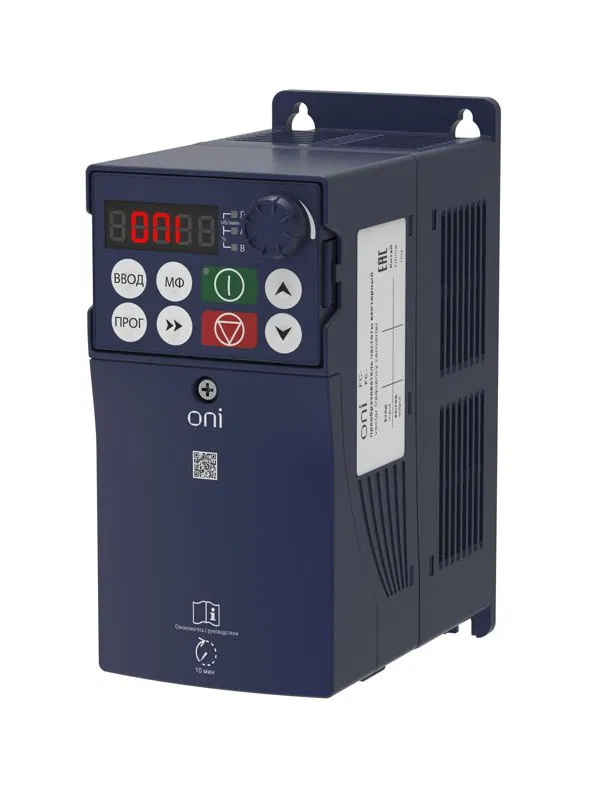 Преобразователь частоты FC-230 1Ф 0.4кВт 2.5А встроен. тормозной модуль ONI FC-230-21-0040T