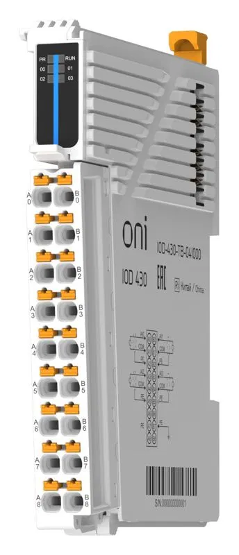 Модуль аналогового ввода IOD 430 4 токовых сигнала ONI IOD-430-TB-04I000