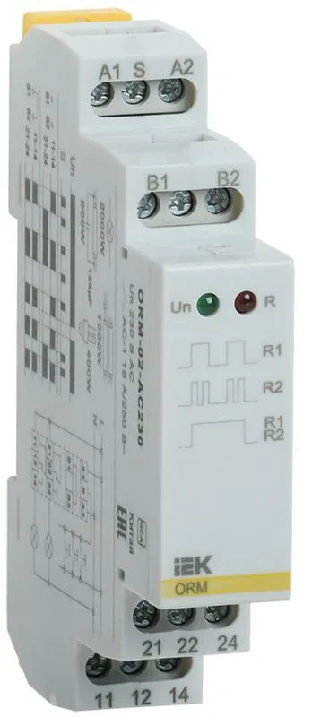 Реле импульсное ORM 2 конт. 230В AC IEK ORM-02-AC230 ONI