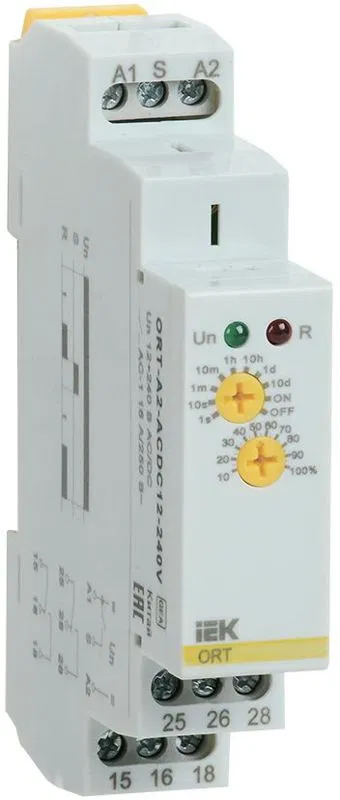 Реле задержки включения ORT 2 контакта 12-240В AC/DC IEK ORT-A2-ACDC12-240V ONI