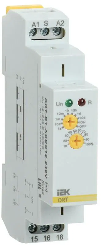 Реле задержки выключения ORT 1 контакт 12-240В AC/DC IEK ORT-B1-ACDC12-240V ONI