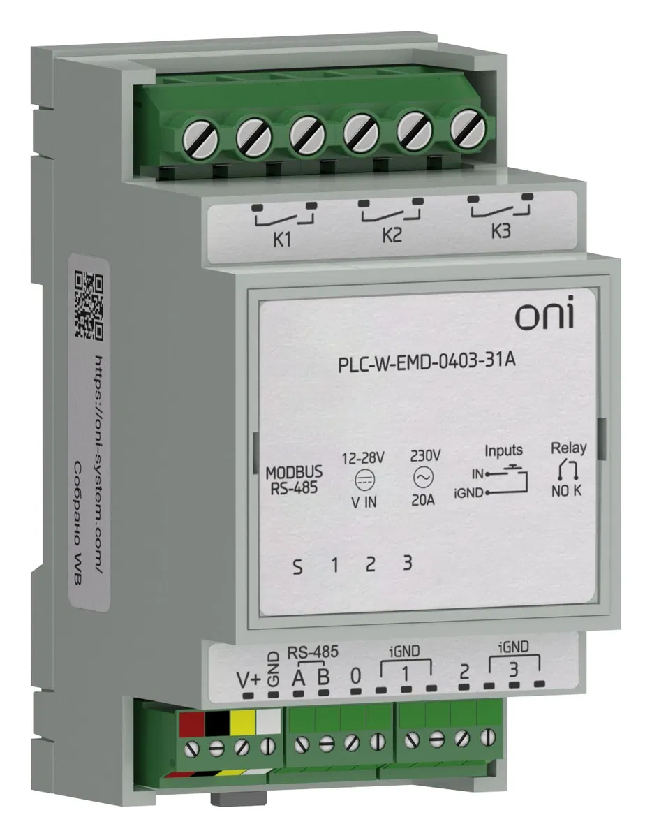 PLC W. Switching expansion 4 DI 3 DO maximum starting current 31A ONI
