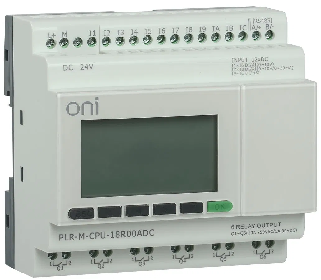 Микро ПЛК PLR-M. CPU DI12/DO06(R) 24В DC ONI PLR-M-CPU-18R00ADC