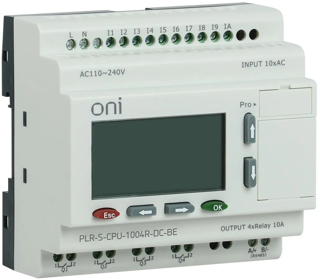 Логическое реле PLR-S. CPU1004(R) 24В DC с экраном ONI PLR-S-CPU-1004R-DC-BE