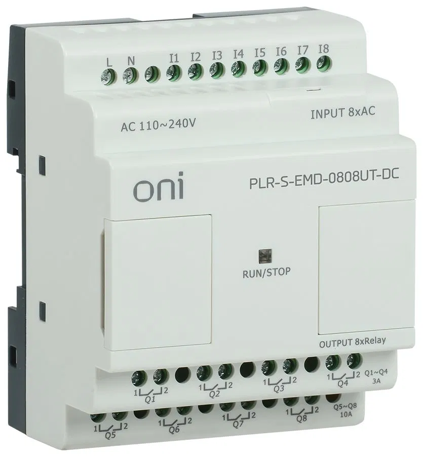 Логическое реле PLR-S. Расширение 8DI/8DO (T) 24В DC ONI PLR-S-EMD-0808UT-DC