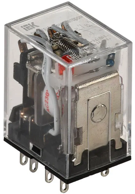 Реле РЭК 78-4(MY4) 3А 230В AC с индикацией IEK RRP20-4-03-220A-LED ONI