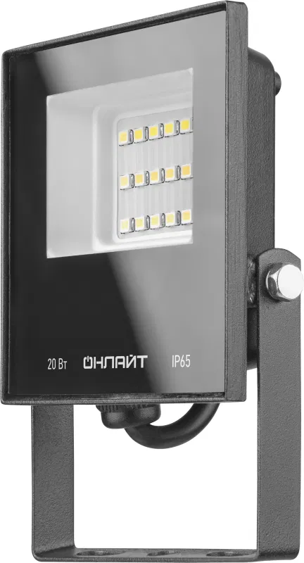 Прожектор светодиодный 61 949 OFL-20-6K-BL-IP65-LED 20Вт 6000К IP65 1600лм черн. ОНЛАЙТ 61949