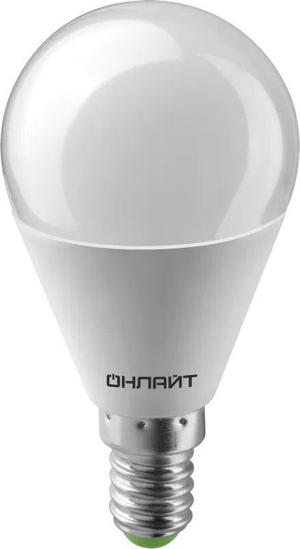 Лампа светодиодная 61 966 OLL-G45-10-230-4K-E14 10Вт шар 4000К нейтр. бел. E14 1000лм 176-264В ОНЛАЙТ 61966