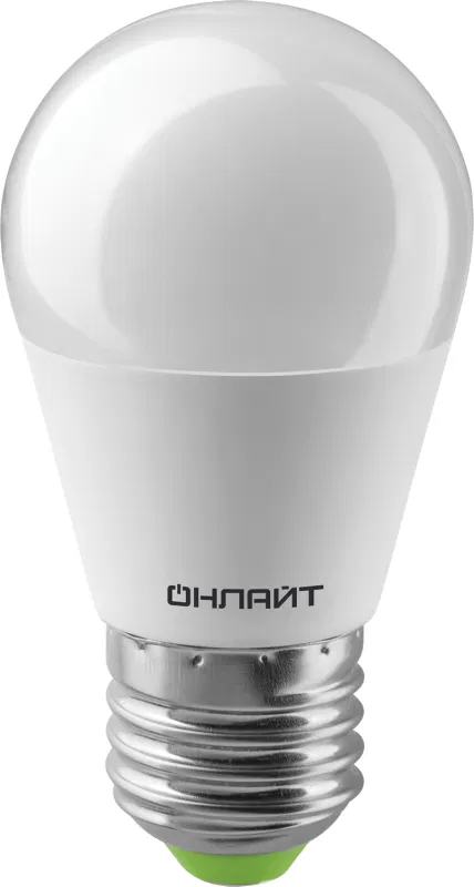 Лампа светодиодная 61 969 OLL-G45-10-230-4K-E27 10Вт шар 4000К нейтр. бел. E27 1000лм 176-264В ОНЛАЙТ 61969
