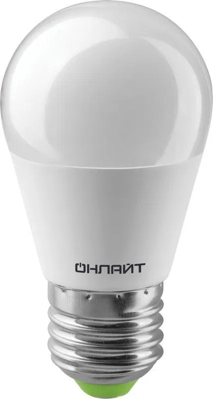 Лампа светодиодная 71 646 OLL-G45-6-230-4K-E27 6Вт шар 4000К нейтр. бел. E27 600лм 176-264В ОНЛАЙТ 71646