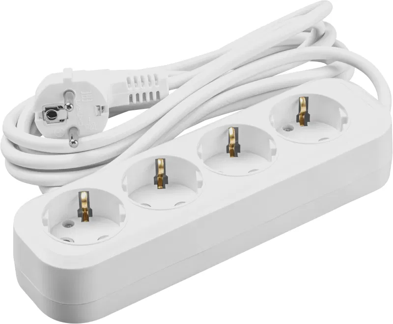 Удлинитель 4х5м с заземл. 16А IP20 90 800 OPE-S-04-500-E-3x1 бел. ОНЛАЙТ 90800