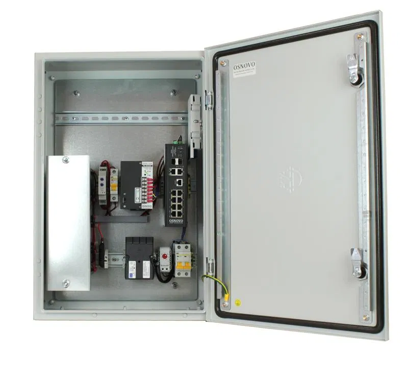 Коммутатор уличный управляемый (L2+) OS-46TB1(SW-80822/ILR) на 12 портов с термостабил. и резерв. питанием на базе уличн. станции OSNOVO OS-46TB1 OSNOVO 13732