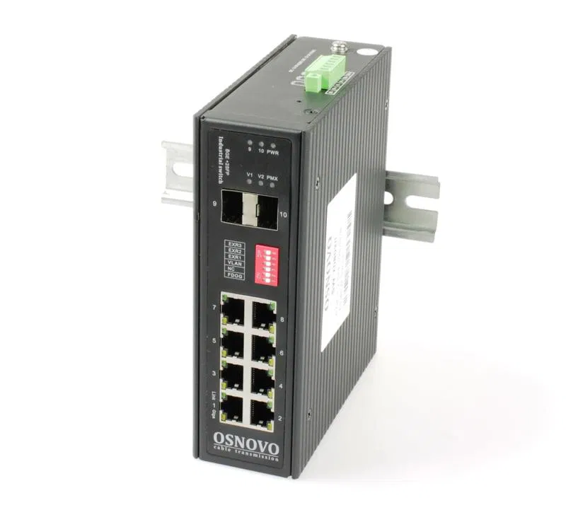 Коммутатор промышленный SW-70802/I Gigabit Ethernet на 10 портов OSNOVO 14074