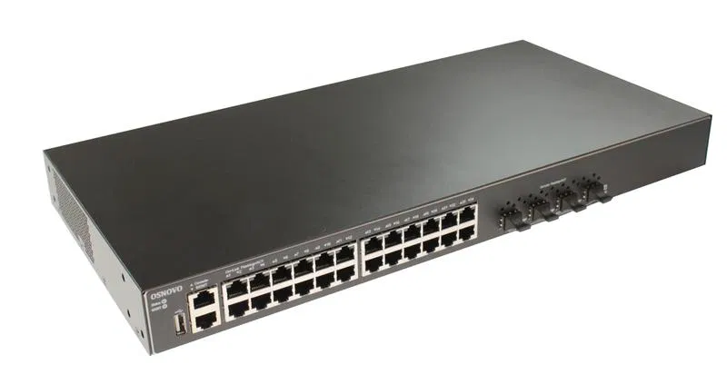 Коммутатор управляемый стекируемый L3 SW-24G4X-L3ST Gigabit Ethernet на 24хRJ45 + 4х10G SFP+ Uplink OSNOVO 14695