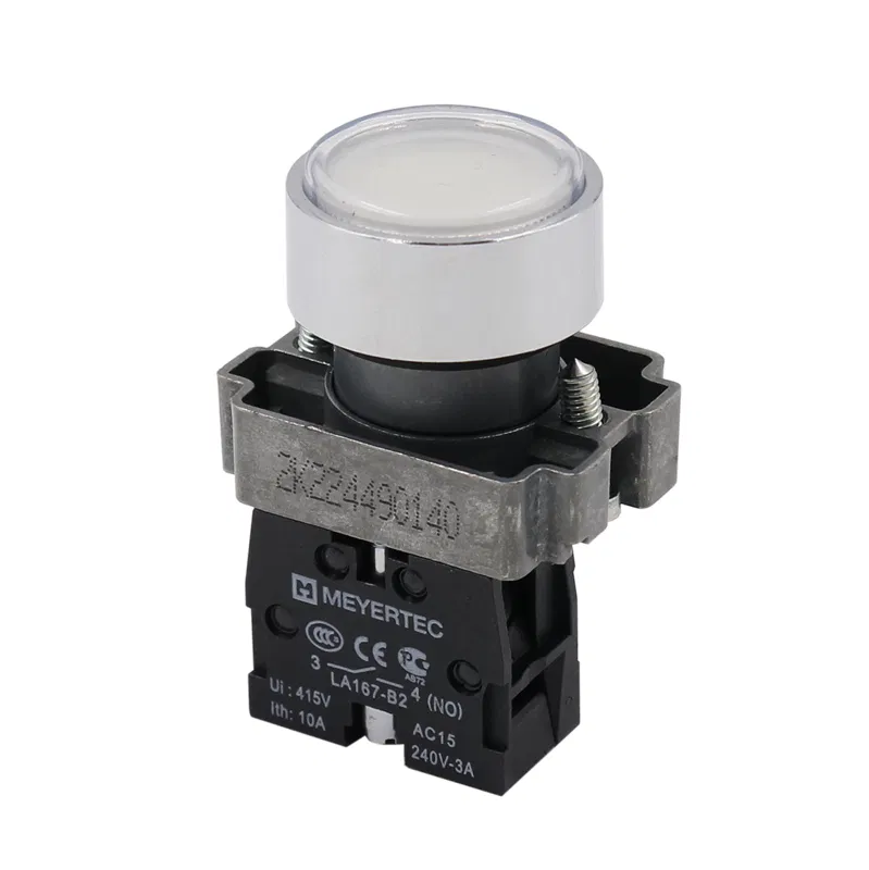 Кнопка плоская 1NO IP67 металл MTB2-BAF11 бел. ОВЕН 132645