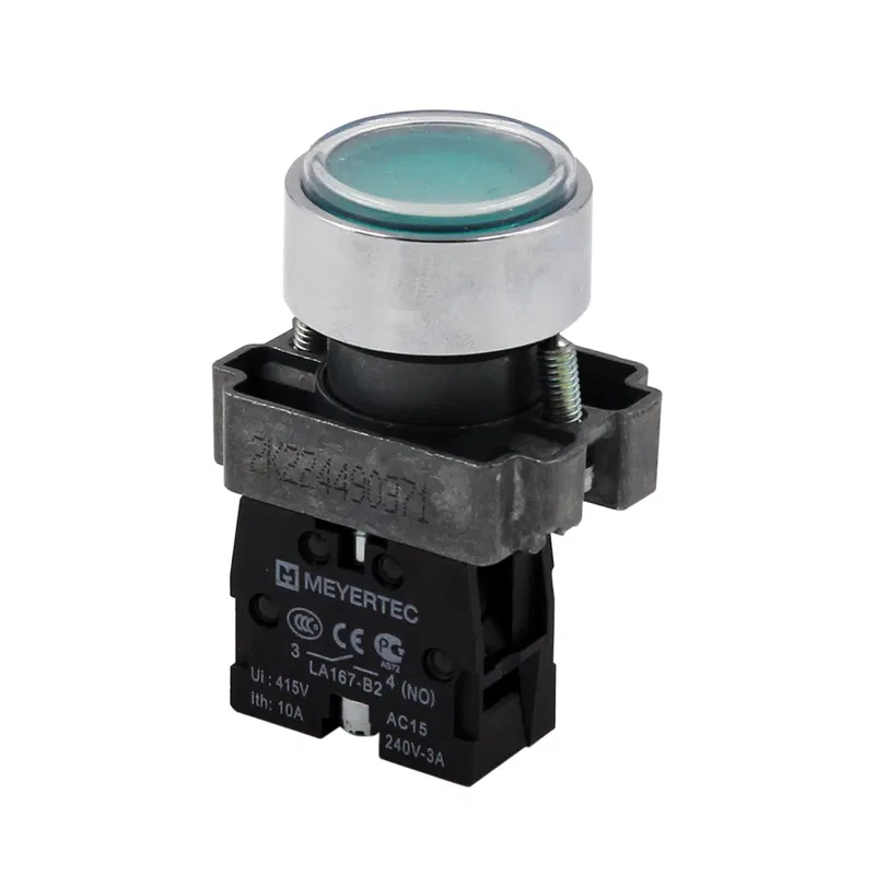 Кнопка плоская 1NO IP67 металл MTB2-BAF31 зел. ОВЕН 132647
