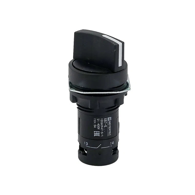 Переключатель на 2 положения с фиксацией короткая ручка 1NO+1NC IP54 пластик MTB7-ED25 ОВЕН 132706