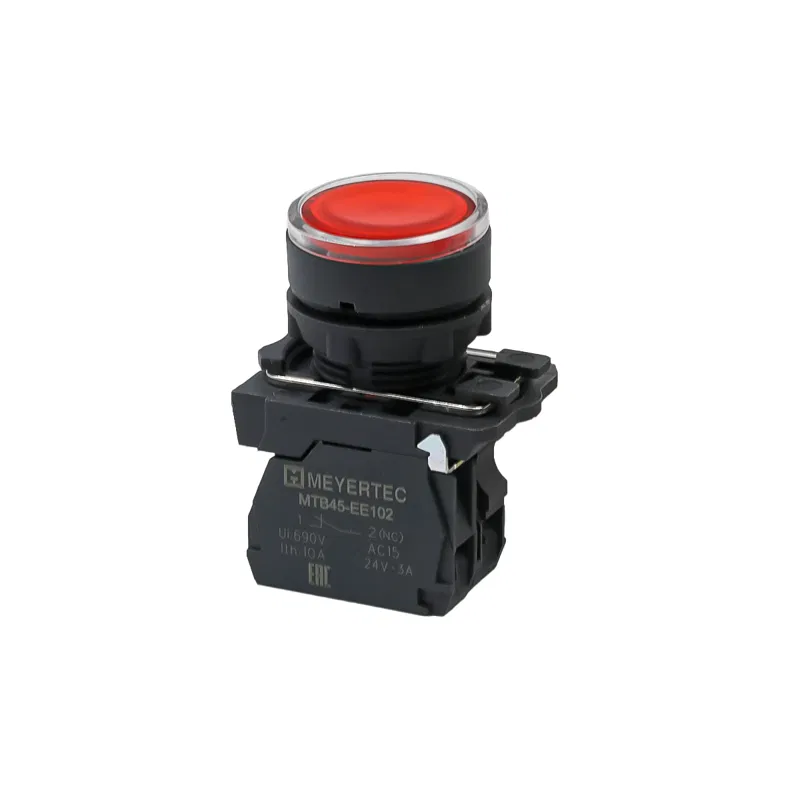 Кнопка с подсветкой 1NС 220В AC/DC IP65 пластик MTB5-AW34723 красн. ОВЕН 137270