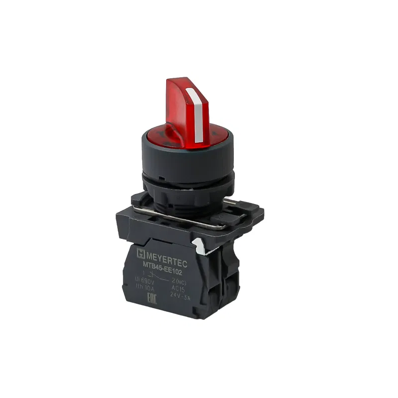 Переключатель на 3 положения с фиксацией и подсветкой 1NС 220В AC/DC IP65 пластик MTB5-AK34723 красн. ОВЕН 137290