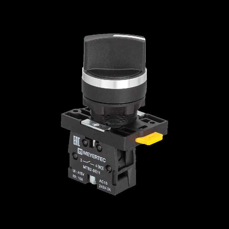 Переключатель MTB2-EDZ112 IP54 1НО на 2 положения с фиксацией короткая ручка пластик ОВЕН 139424
