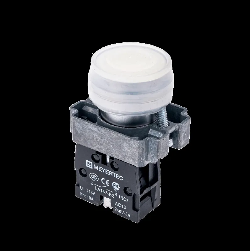 Кнопка в кожухе бел. 1NO мет. MTB2-BPZ111 ОВЕН 58159