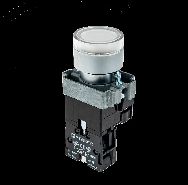 Кнопка с LED подсветкой бел. 24В AC/DC 1NO метал. MTB2-BW3161 ОВЕН 58203