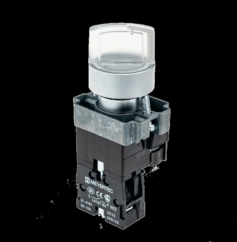 Переключатель с LED подсветкой 24В AC/DC без цвета 3 полож. 1NO фикс. мет. MTB2-BK3761 ОВЕН 58223
