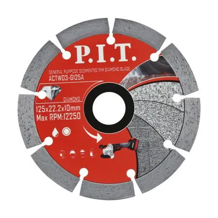 Диск отрезной алмазный сегментированный 125х22.2х1.4мм P.I.T. ACTW03-G125A