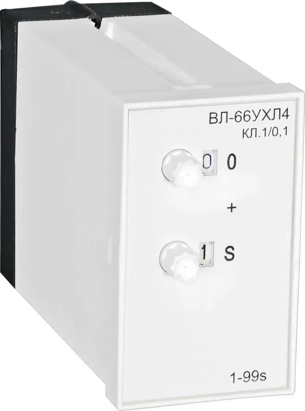 Реле времени ВЛ-66 УХЛ4 110/220В 0.1-9.9с задержка на вкл. ток контактов исполнит. реле 4А 1НО+1НЗ A8011-76912196 ПЭО прочее