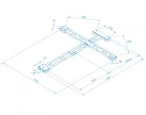 Рама монтаж. для турникета полноростового PERCo-RF01 0-01 229411