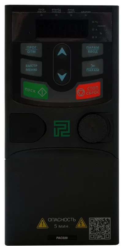 Преобразователь частоты тип PAC020 1.5кВт 400В IP20 PitON PAC020X004A2X3