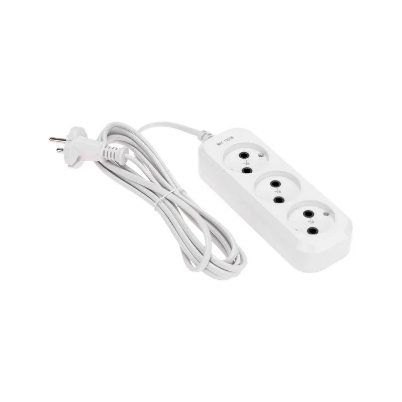 Удлинитель 3х3м без заземл. 2х0.75 бел. PROCONNECT 13-4206