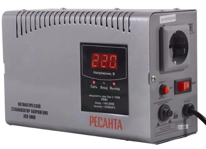Стабилизатор напряжения АСН-500 Н Ресанта 63/6/63