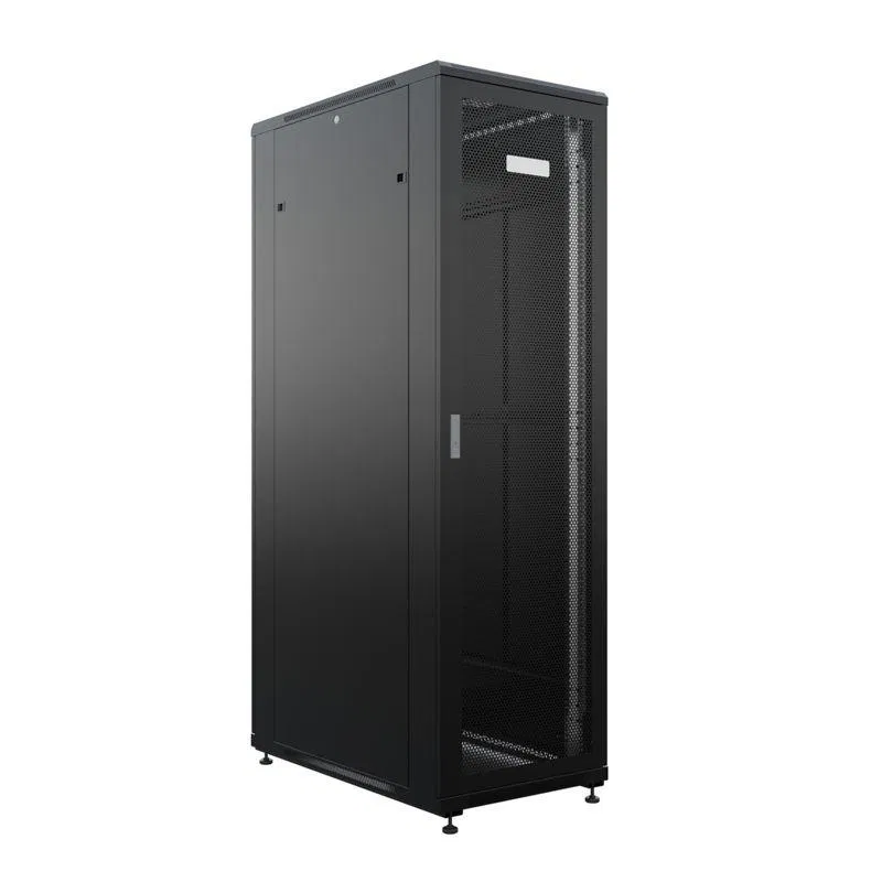 Шкаф телекоммуникационный напольный 19дюйм 42U 800х1000мм передняя и задняя двери с перфорацией разборный черн. RAL9005 Rexant 04-2364-1