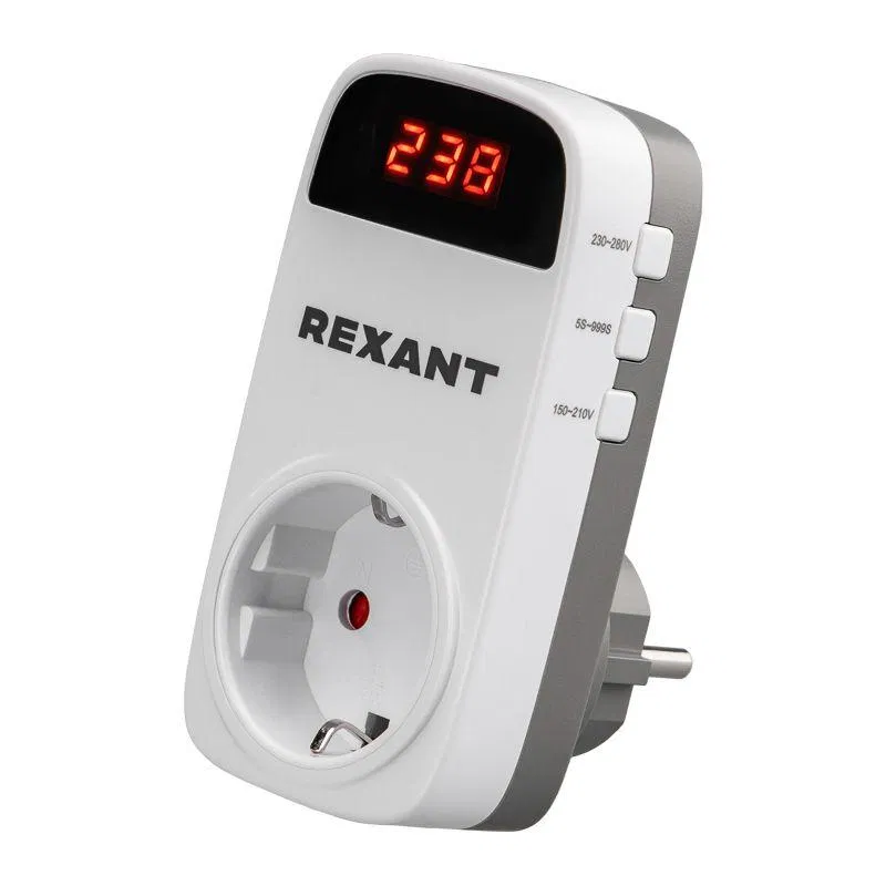 Реле напряжения «вилка-розетка» с дисплеем 16А Rexant 10-6040