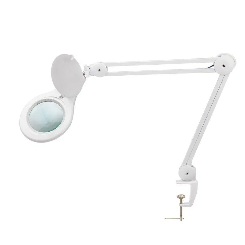 Лупа на струбцине круглая настол. 5D с подсветкой 56 SMD LED d127мм бел. Rexant 31-0403