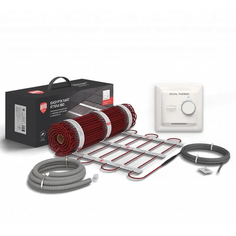 Комплект "Теплый пол" (мат) EasyFix Mat RTEM 2-180-6 (комплект с терморегулятором) Royal Thermo НС-1599105