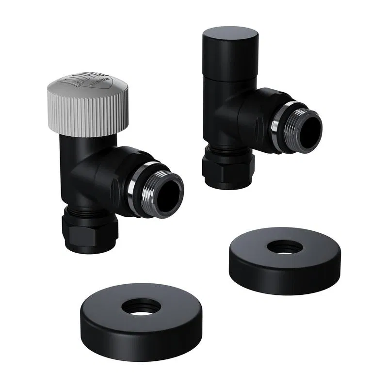 Набор термостатический угловой Design Pro 15мм М30х1.5 черн. Royal Thermo НС-1646650
