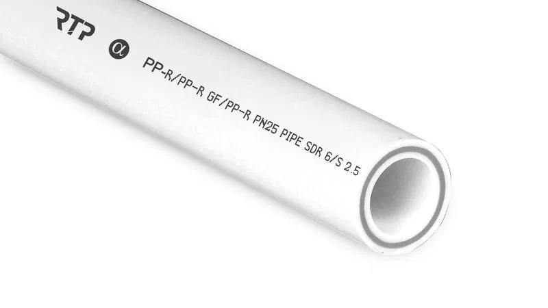 Труба PPR 25х4.2 PN25 стекловолокно бел. (дл.4м) RTP 10351