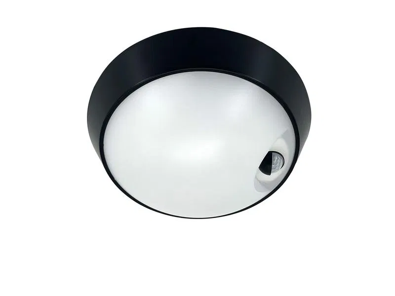 Светильник светодиодный WP 15 C 12W OP 840 D220 BK MDM 220х80мм 12Вт 4000К IP65 ЖКХ круглый пылевлагозащ. с датчиком движения черн. Русский Свет 15071524498