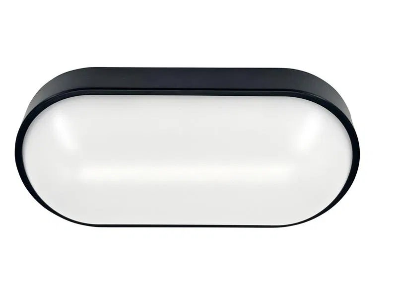 Светильник светодиодный WP 15 C 12W OP 840 W10L22 BK 220х106х60мм 12Вт 4000К IP65 ЖКХ овал. пылевлагозащ. черн. Русский Свет 15071524501