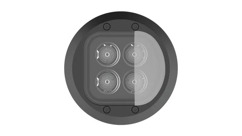 Светильник светодиодный AGR2 01 R 12W 80D G D100 BK 100х95мм 12Вт IP67 зел. свет архитектурный черн. Русский Свет 29210125003