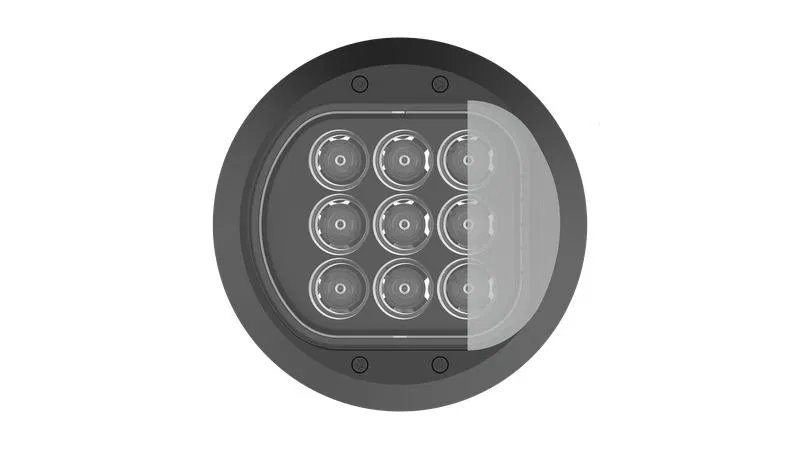 Светильник светодиодный AGR2 01 R 25W 10D R D140 BK 140х115мм 25Вт IP67 красн. свет архитектурный черн. Русский Свет 29210125007