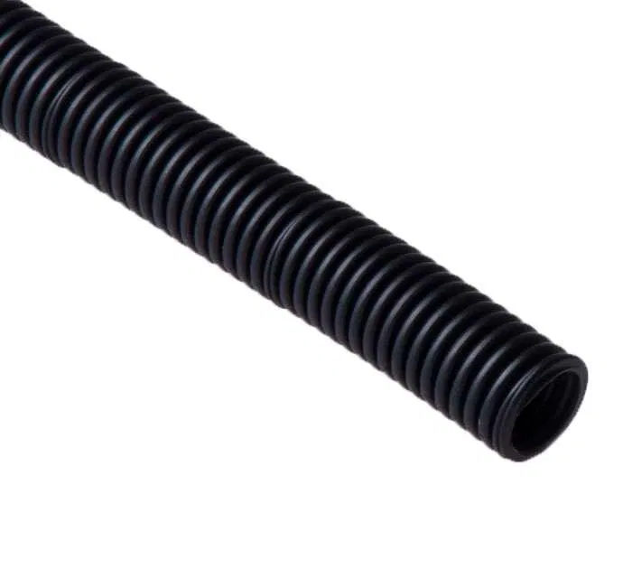 Труба гофрированная легкая d50мм без протяжки безгалоген. трудногорючая (FRHF) черн. (уп.15м) Ruvinil 65000