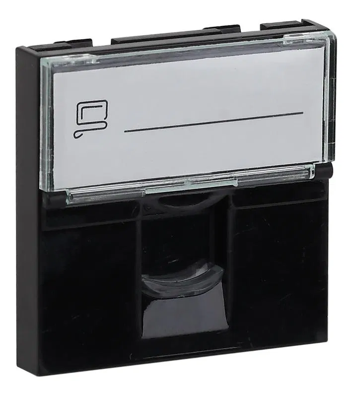 Розетка модульная компьютерная RJ-45 45х45мм черн. Ruvinil АДЛ 13-908-Ч